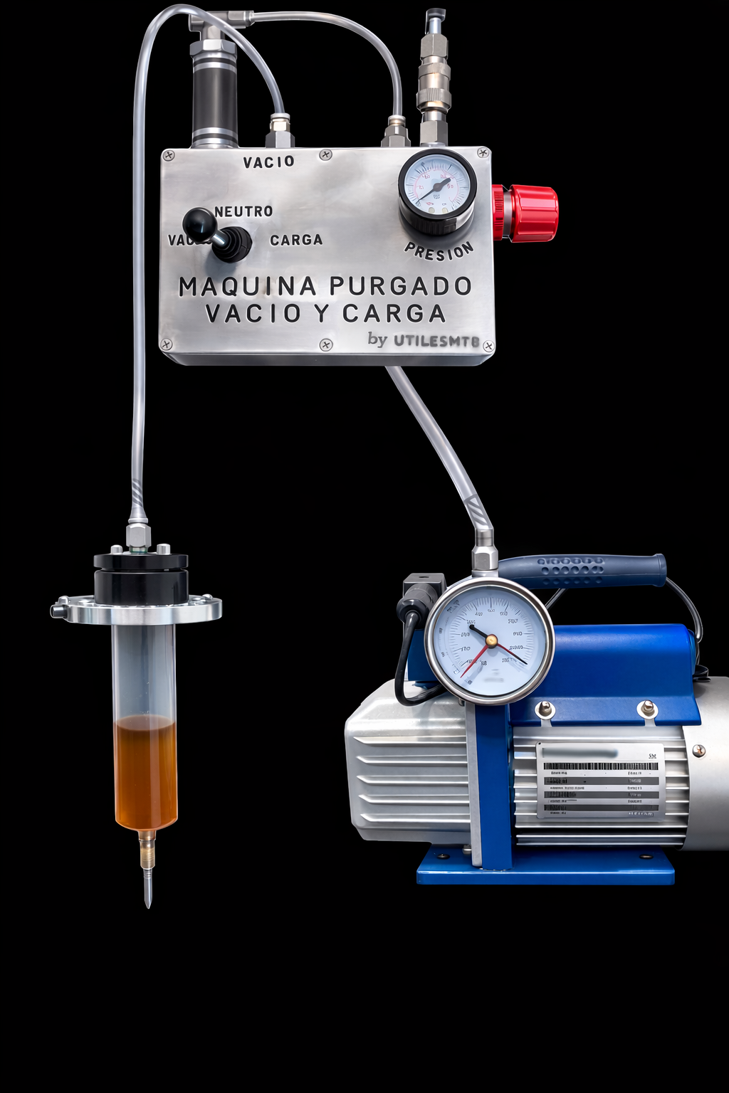 Máquina purgado, vacío y carga